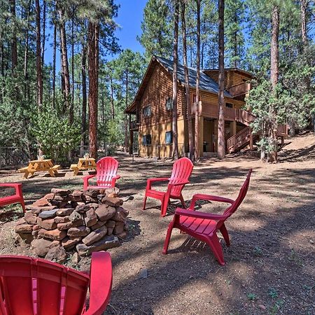 Pine Strawberry Cabin With 2-Story Deck Dogs Welcome! المظهر الخارجي الصورة