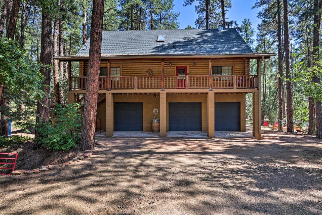 Pine Strawberry Cabin With 2-Story Deck Dogs Welcome! المظهر الخارجي الصورة