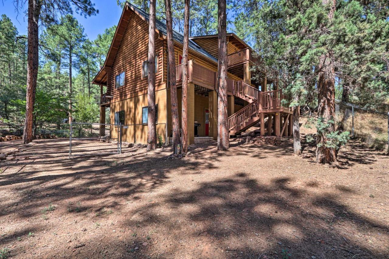 Pine Strawberry Cabin With 2-Story Deck Dogs Welcome! المظهر الخارجي الصورة