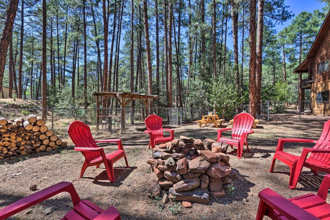 Pine Strawberry Cabin With 2-Story Deck Dogs Welcome! المظهر الخارجي الصورة